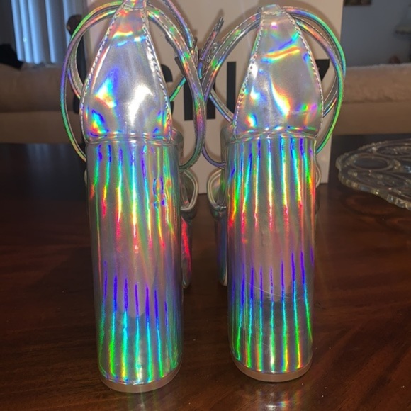 ‼️New Schutz Aryia Metallic Platform Sandals 170.00 - Picture 13 of 16